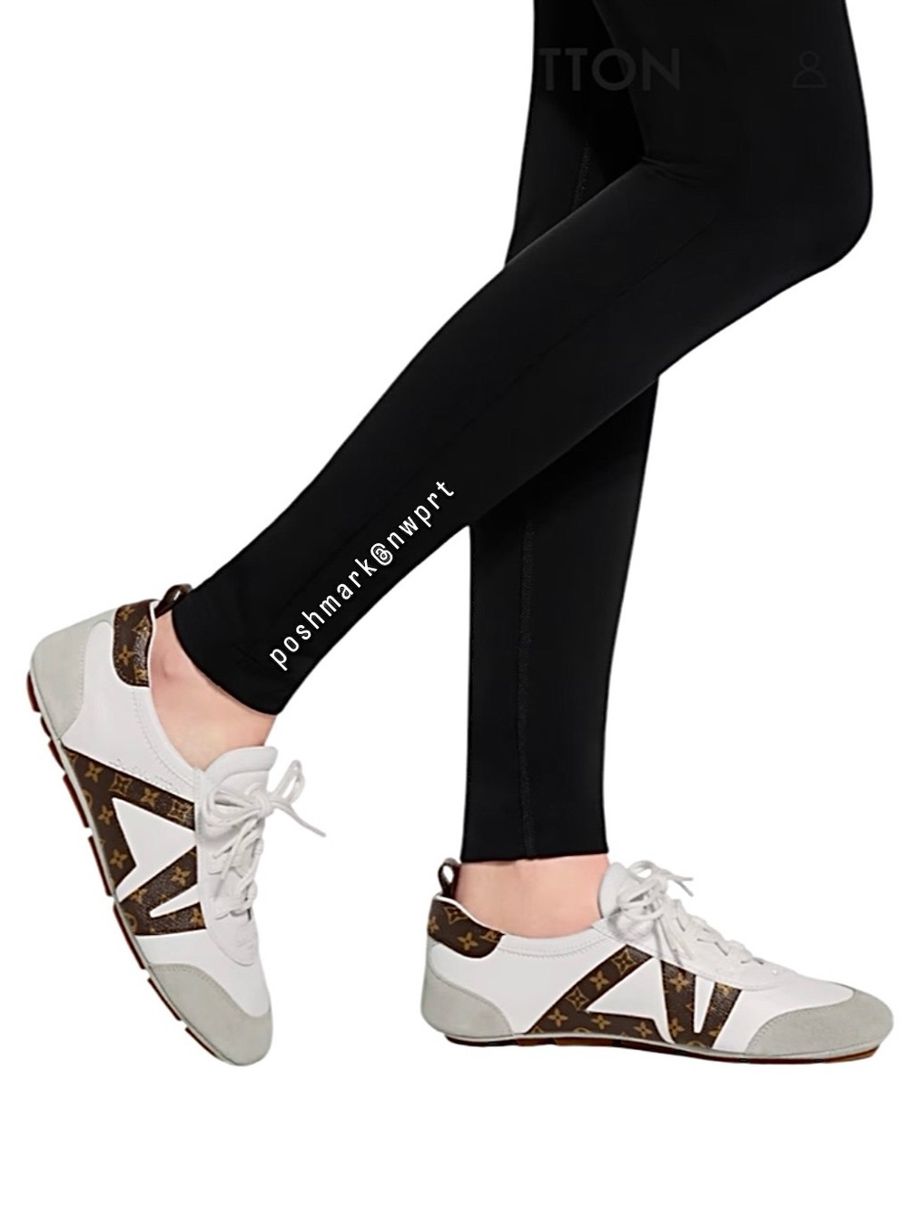 Louis Vuitton 💯 Sneakerina LV Monogram Sneakers White 37 7 Box - Picture 2 of 13